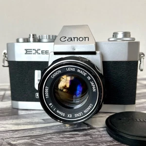 Canon EX EE QL SLR 35mm Film Camera w/ Canon Lens EX 50mm F1.8! From Japan - Picture 1 of 24
