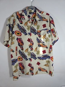 Bellini Sport Hombres Microfibra Manga Corta Botón Camisa Hawaiana Rat Rod Retro M - Imagen 1 de 8