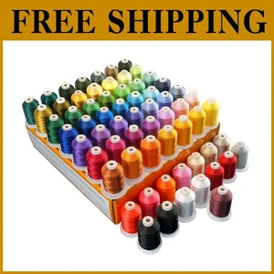 64 Spools 1000M Polyester Embroidery Thread Kit - Picture 1 of 8