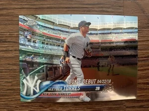 GLEYBER TORRES 2018 Topps Chrome Update HMT33 Card PWE - Picture 1 of 1