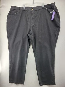 Catherines Right Fit Curvy Womens Jeans Black 32W Denium Straight Pants New - Picture 1 of 18
