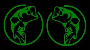 Juego de calcomanías de pescado lubina pesca coche camión ventana vinilo pegatina imagen espejada - Imagen 1 de 7