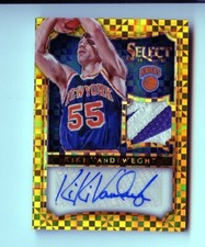 KIKI VANDEWEGHE AUTO GAME WORN PATCH 2014-15 SELECT GOLD PRIZM REFRACTOR 1/10 SP