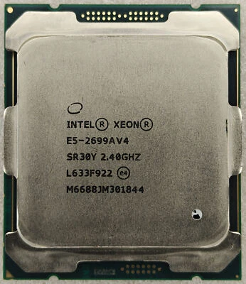 Intel Xeon E5-2699A V4 2.40GHz 55MB 22 Core 9.6GT/s 145W CPU Processor SR30Y - Image 1 of 2