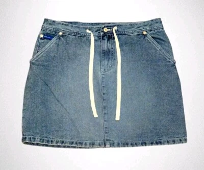 Vintage Venus Girl Trap Denim Skirt - 100% Cotton - Casual Drawstring 9📏31"W - Image 1 of 4