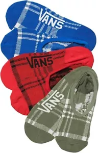 Vans 3-Pack "Off The Wall" Womens/Girls Socks Cheerful Plaid Size 6.5 - 10 - Picture 1 of 2