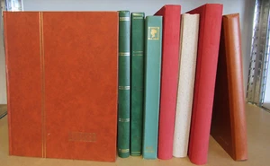 8 x LARGE FORMAT 24/32 PAGE STOCKBOOKS - VARIOUS MAKES/COLOURS LIGHTLY USED - Picture 1 of 1