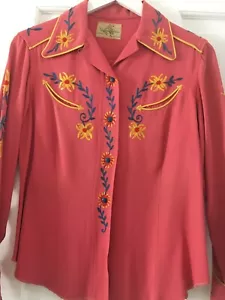 Camisa vaquera vintage bordada para mujer - Imagen 1 de 6