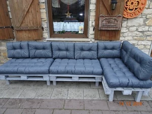 Palettenkissen Palettenauflage Kissen Palettensofa Euro Anthrazit 120 x 80 - Bild 1 von 19