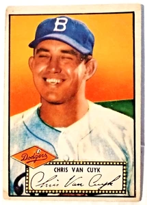 1952 Topps Chris Van Cuyk #53 GD Dodgers RED Back - Picture 1 of 3