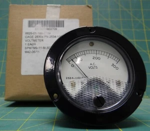 3" Voltmeter Differential Gauge 1/8" NPT 0-300 AC Volts NSN: 6625-01-186-9709 - Picture 1 of 7