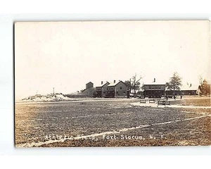 ST765: ATHLETIC FIELD AT FORT SLOCUM NY RPPC AZO Postcard circa 1915 - Picture 1 of 2