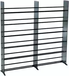 TransDeco Glass CD/DVD Rack, 792 552, Black/Chrome - Picture 1 of 4