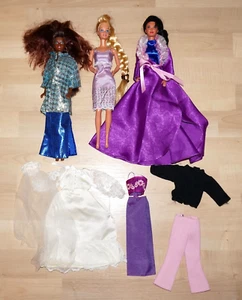 Lote de tres muñecas Barbie de 12" y seis trajes - Imagen 1 de 15
