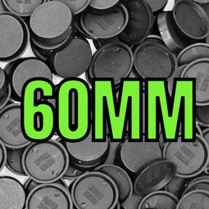 Bases redondas de plástico liso de 60 mm para miniaturas de juegos de rol de fantasía Wargaming DnD - Imagen 1 de 1