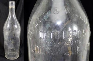 Antique Taylor & Williams Distilleries Embossed 1 Quart Bottle ~ Louisville, KY - Picture 1 of 8