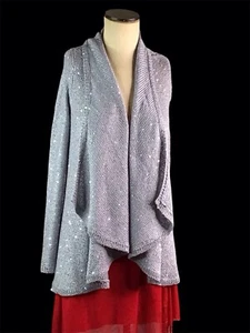 Alice.+ Olivia grau Pailletten Strickjacke/Kimono, S, gebraucht, in einwandfreiem Zustand - Bild 1 von 6