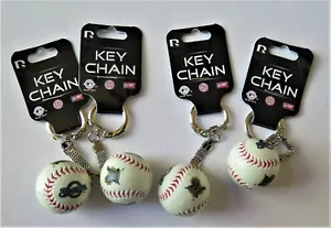 FOUR (4) MILWAUKEE BREWERS PLASTIC, BASEBALL KEY CHAINS FROM RICO INDUSTRIES - Picture 1 of 2