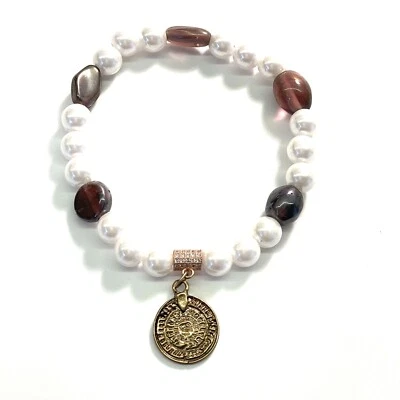 Pulsera Perlas de Murano Micro Pavé Zirconia Vidrio Púrpura por Patricia Adelson Foto 1 de 2