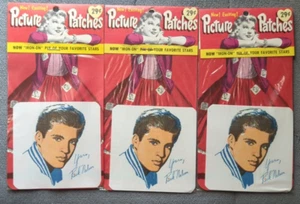 Musician Rick Nelson Picture Patches 1950s Cloth Iron On Patch Lot of (3) SEE - Picture 1 of 3