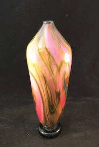 Stunning FITZ GLASS ART STUDIO VASE  Signed BY FITZ/Dated 03 - Picture 1 of 8