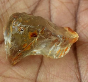 43,45 ct natürlicher brasilianischer gelbgoldener Topas Edelstein grob zertifiziert E6231 - Bild 1 von 9