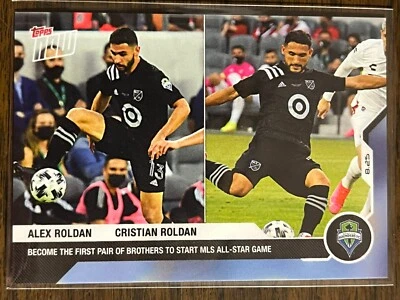 2021 Topps Now MLS #119 Alex Roldan Cristian Roldan Seattle Sounders FC - Image 1 of 2