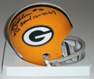 Mini casco firmado por PACKERS Ben Wilson con TAZÓN DE HIELO 12/31/67 JSA Autógrafo de autenticidad automático - Imagen 1 de 2