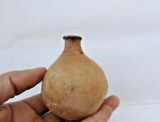 1850's ANTIQUE OLD HANDMADE CAMEL LEATHER PERFUME / SCENT BOTTLE EARLY PERIOD T4