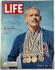VTG October 30, 1964 Life Magazine Rare Swimmer Don Schollander- Look Photos