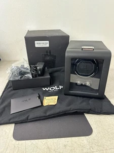 Wolf Heritage 270002 Single Uhrenbeweger schwarz Leder mit Netzteil - LESEN - Bild 1 von 9