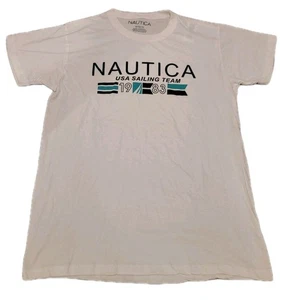 Nautica Sailing Club T Shirt  Men’s White Size Medium Short Sleeve Crew Neck  - Picture 1 of 2