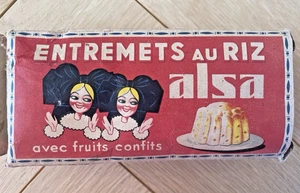 Ancienne Boite en carte ALSA - Alsacienne - Entremets - épicerie Publicité - Bild 1 von 5