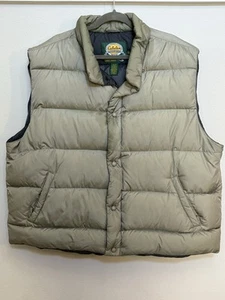 Cabela's Goose Down Puffer Vest Men's XXL Green Outdoor Hiking Nature EUC - Picture 1 of 5