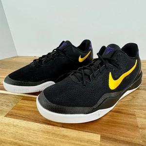 Nike Kobe 8 Protro Lakers Away Basketball Shoes Yellow Purple Youth 5Y Sneakers - Picture 1 of 9