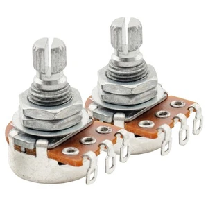 Alpha 2Pcs A250K Metric Alu Mini Split Shaft Audio Taper Guitar Potentiometers - Picture 1 of 6
