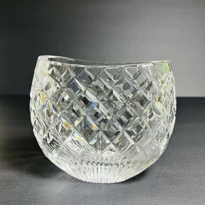Waterford Kristall Ellipse kleine ovale Vase Rautenmuster signiert - Bild 1 von 15