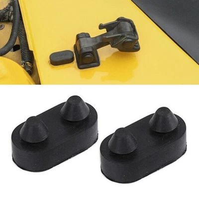 Hood Lock Latches For For Jeep For Wrangler TJ Set of Two Rubber Brackets - Image 1 of 4