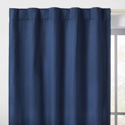 Pillowfort 42"x 63" Twill Solid Kids' Blackout Curtain Panel Navy* 097042758 - Image 1 of 4
