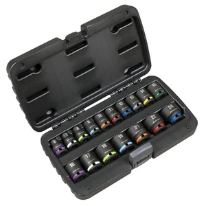Sealey Impact Socket Set 3/8"Sq Drive 17pc 6 Point Metric Walldrive AK68218 - Picture 1 of 7