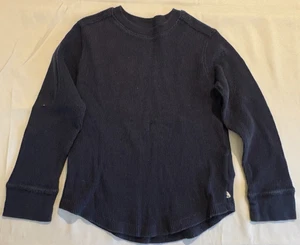 GAP Boys' Long Sleeve Thermal Crewneck-Blue and White Pair-Size 5 - Picture 1 of 2