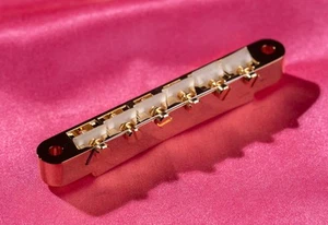 Historic Spec Custom NOS Wired Gold Plated ABR1 Bridge with Nylon Saddles - Picture 1 of 1