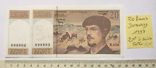 France , lot de 2 billets de 20 Francs Debussy 1997 ( Numéros se suivant) SPL!