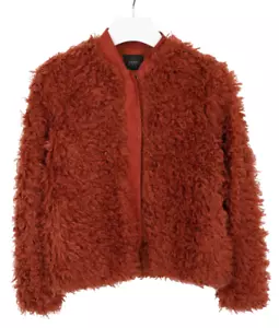 GUESS Jacket Women's SMALL Faux Fur Snap Button Lined Lightweight - Picture 1 of 10