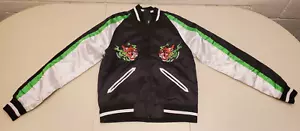 GAME THEORY EMBROIDERED TIGER BOMBER JACKET MENS SMALL OUTRUNNER GAMER GEAR - Picture 1 of 12