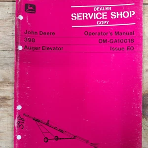 John Deere Bedienungsanleitung 398 Schneckenaufzüge OMGA10018 - Bild 1 von 3
