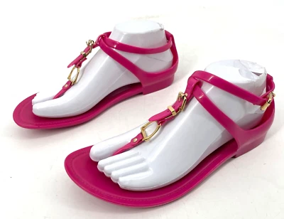 Ralph Lauren Colección Karly Mujer 8 Jelly Beach Sandalias Fucsia Púrpura Etiqueta Foto 1 de 4
