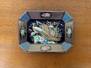 KUTANI Teller Tablett Japanisches Porzellan Vintage Design Gold Design Pfau - Bild 1 von 7