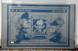 Joe Torre Bobby Valentine Signed Daily News 1/1 Cyan Printing Plate 10/20/00 JSA - Picture 1 of 5