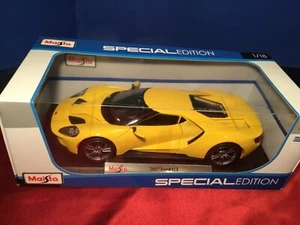 Maisto 1:18 Special Edition Diecast Model Car 2017 Ford GT~ Yellow~ New - Picture 1 of 12